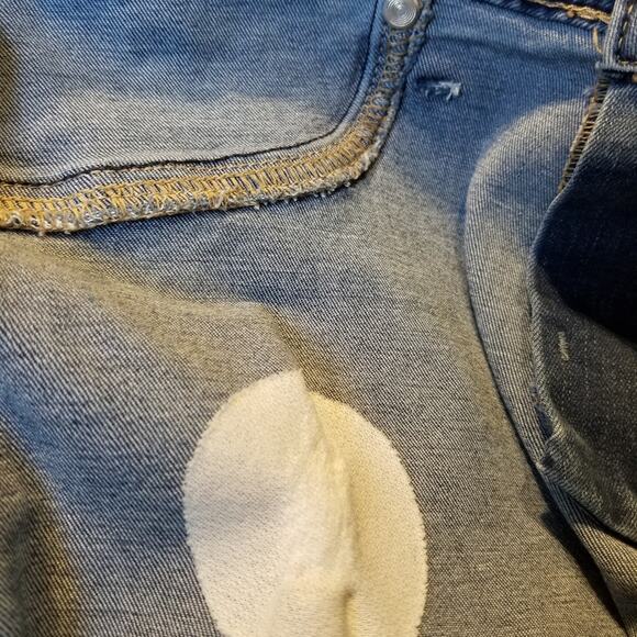 Faded Glory Skinny Stretch Patched Jeggings Comfortable Back Pockets Size 14 - Picture 11 of 12